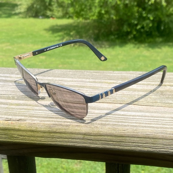 Liz Claiborne metallic teal half rim glasses frames L615 0DA4 - Picture 13 of 13